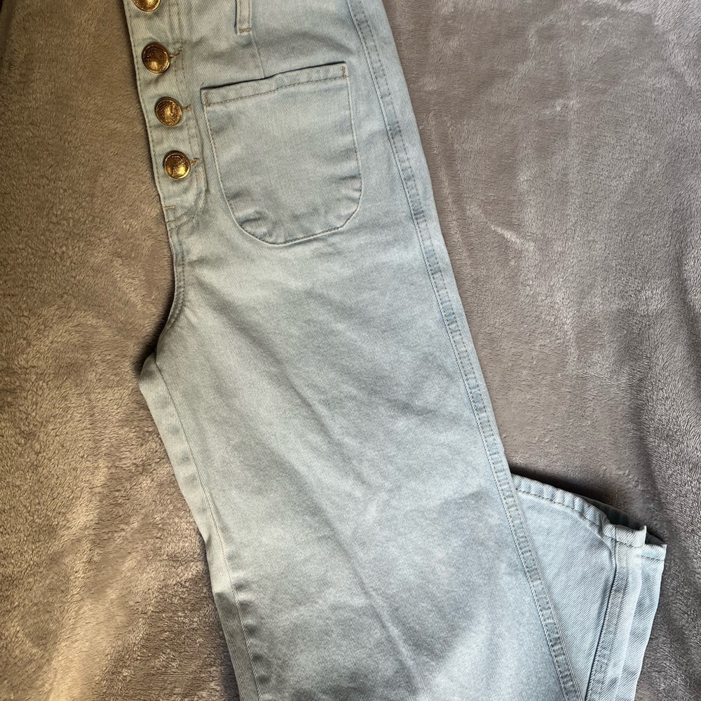 Zara light blue wide leg, high-waist jeans - Picture 6 of 6